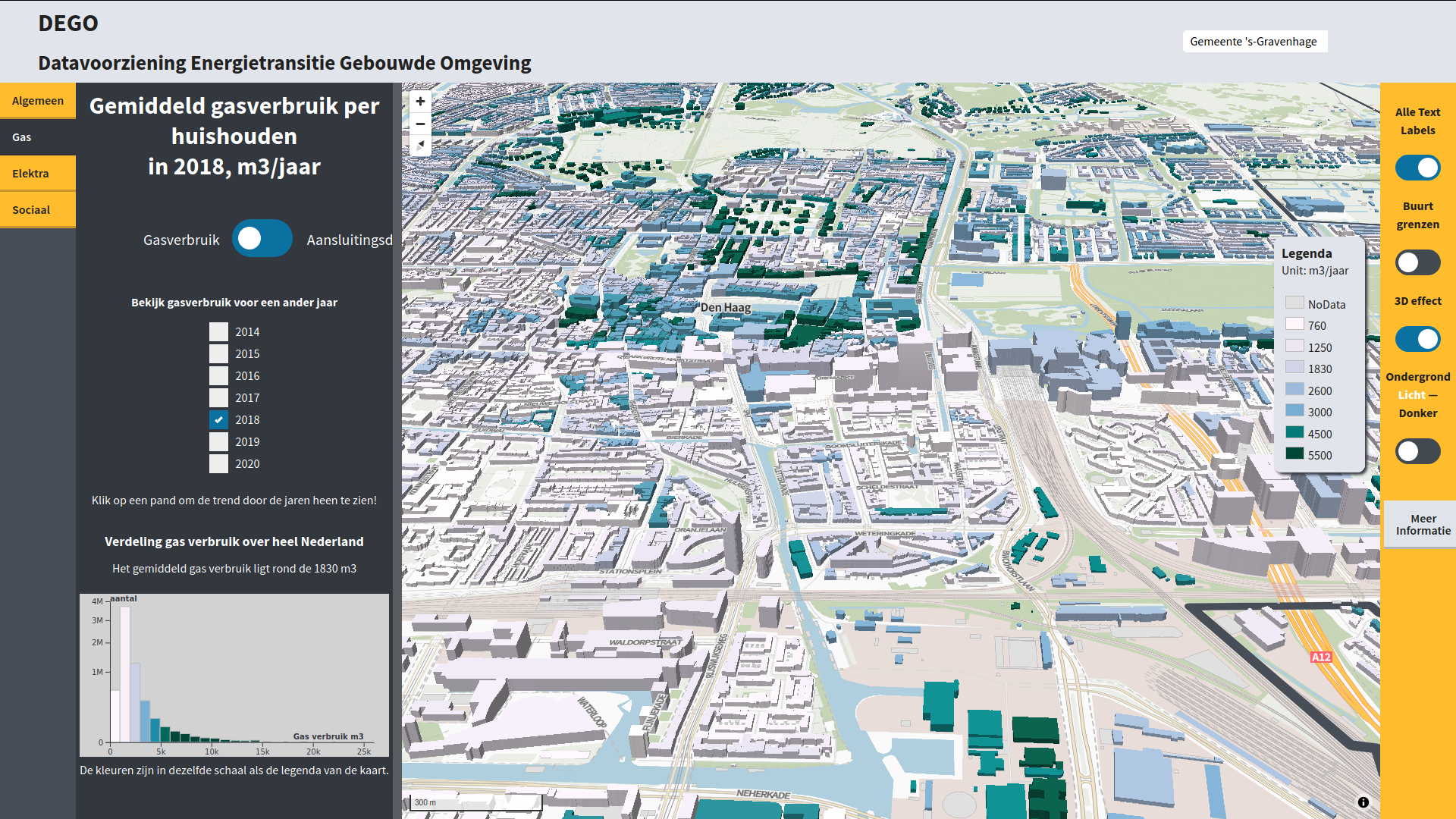 Schermafbeelding van Energie data viewer